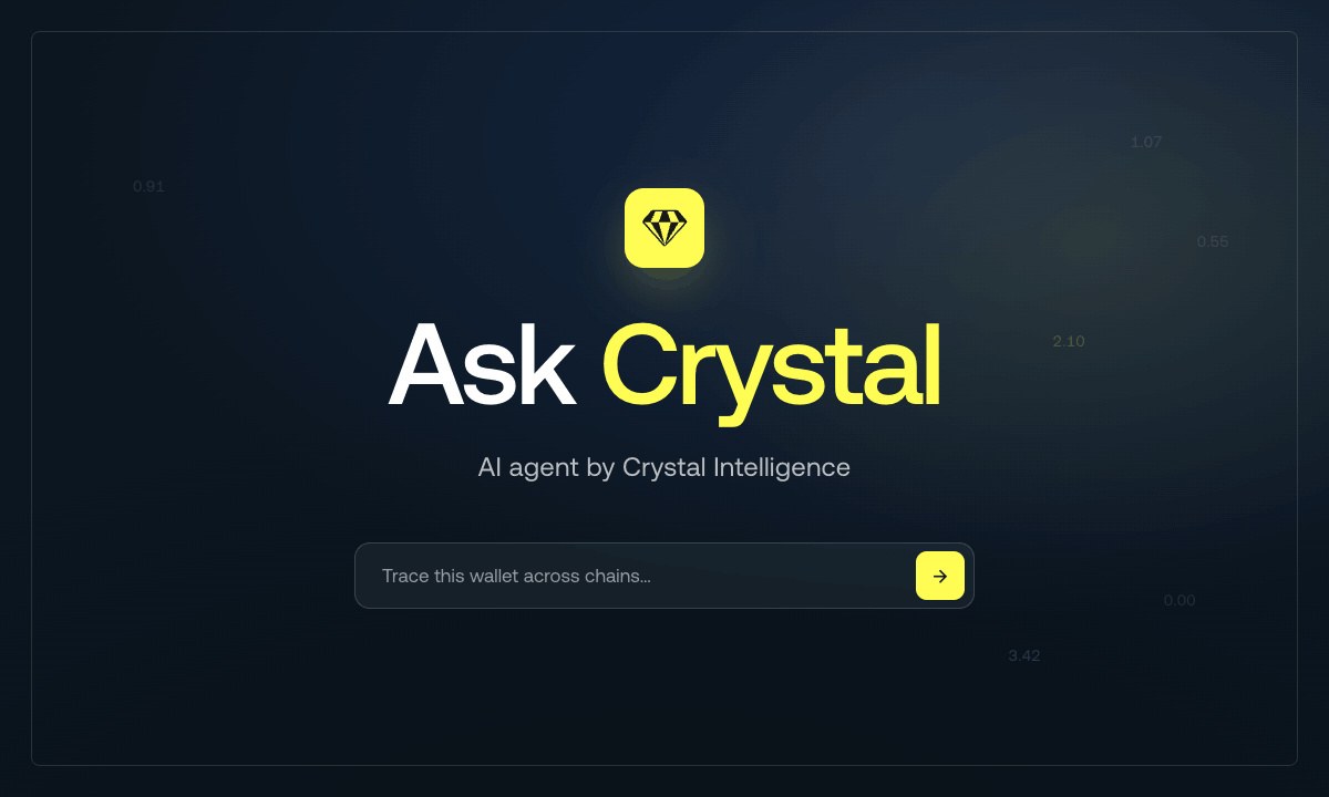 Crystal Intelligence launches Ask Crystal, the AI analyst behind every blockchain judgment